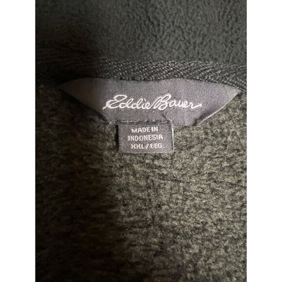 Eddie Bauer Women's Grey Full Zip Fleece Long Sleeve Jacket XXL Outdoors Pockets - Picture 7 of 9